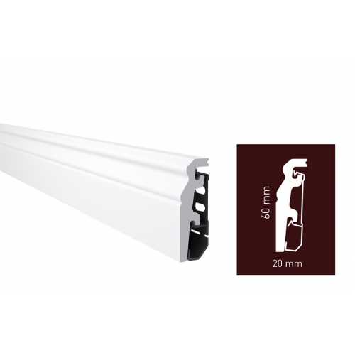 Фото Плинтус напольный под покраску Arbiton Vega P0620, 60*20*2400