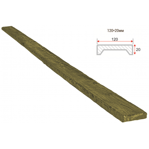 Фото Доска декоративная Рустик Дуб болотный 120х20мм 2,0 метра
