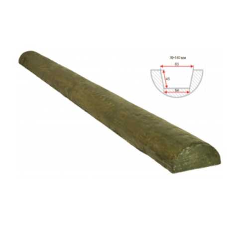 Фото Декоративное полубревно Рустик 70*140мм Дуб болотный, длина 2м