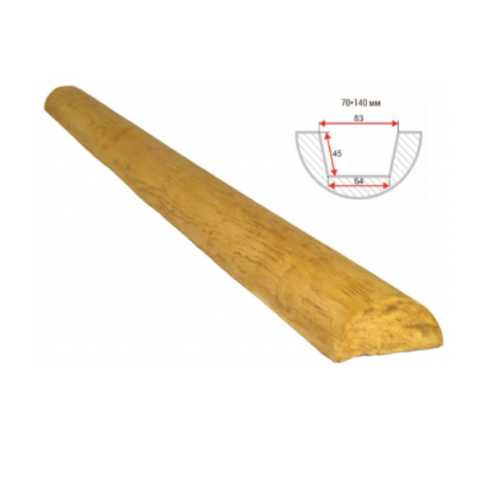 Фото Декоративное полубревно Рустик 70*140мм Сосна, длина 1м