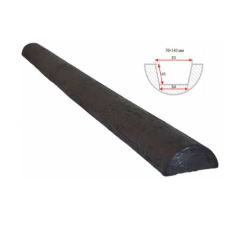 Фото  Декоративное полубревно Рустик 70*140мм Венге, длина 3м