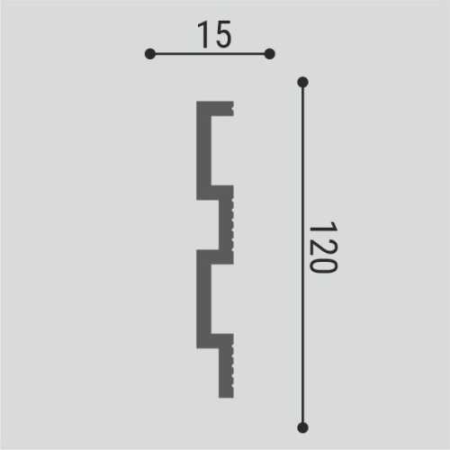 Фото Стеновая панель Bello Deco СП 24/3 полистирол (120 × 15 × 3000 мм)