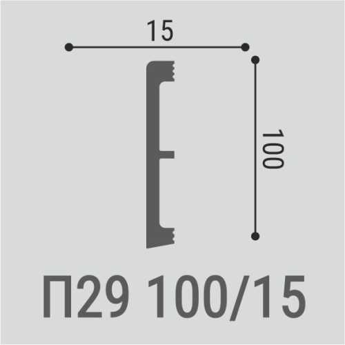 Фото Плинтус напольный Bello Deco П29 под покраску (100х15х2000)