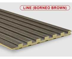 Стеновые панели ПВХ Line borneo brown, 140*8*2800 мм Стеновые панели ПВХ Line borneo brown, 140*8*2800 мм