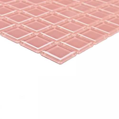 Фото Мозаика стеклянная Bonaparte Pink glass 25х25 (300х300х4 мм)