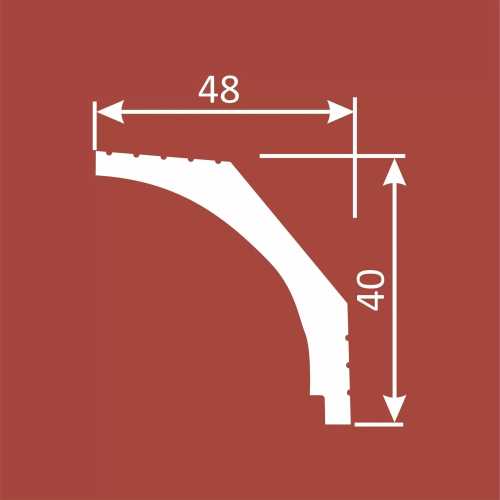 Фото Карниз под покраску Cosca KX018 из экополимера (40х48х2000 мм)