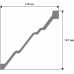 Маленькое фото Карниз под покраску Cosca KX055 из экополимера (147х145х2000 мм)