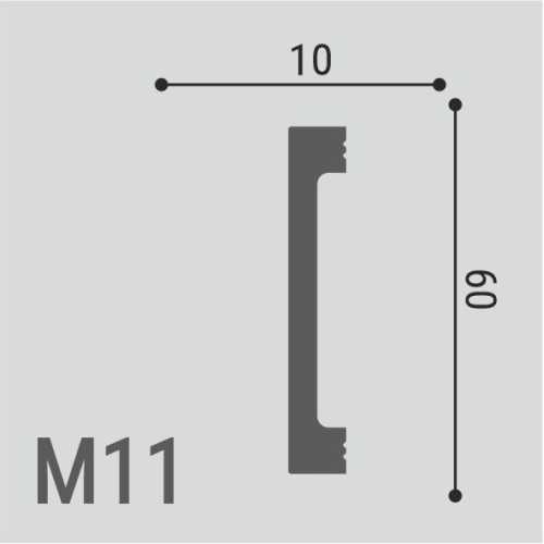 Фото Молдинг Де Багет M11 под покраску (60х10х2000)