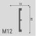Маленькое фото Молдинг Де Багет M12 под покраску (80х10х2000)