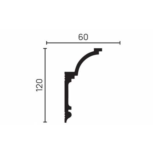 Фото Карниз под покраску из полистирола Decor Dizayn DD517 (120х60х2000 мм)