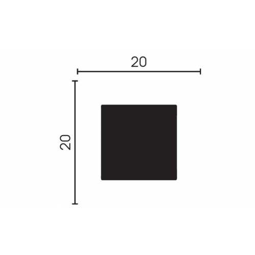 Фото Молдинг под покраску Decor Dizayn DD622 из полистирола (20х20х2000 мм)