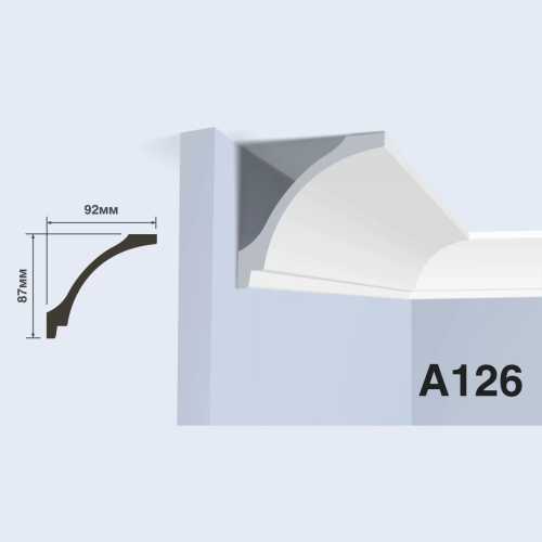 Фото Карниз под покраску HIWOOD A126 из фитополимера (87х92х2000 мм)