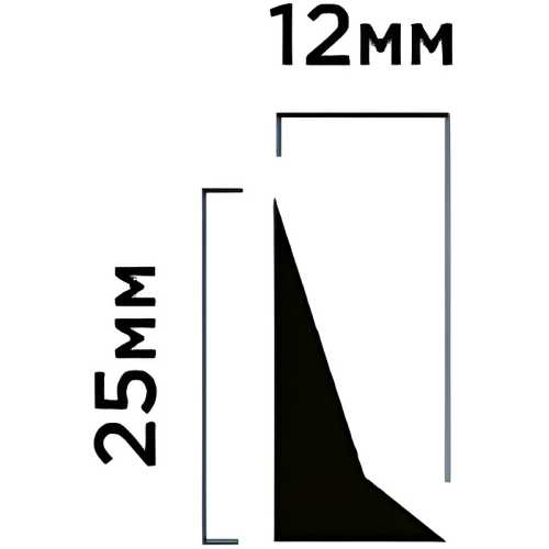 Фото Молдинг под покраску HIWOOD TR25V2 из фитополимера (25х12х2700 мм)