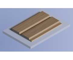 Декоративная панель HIWOOD LV123 BR417 под дерево (120 × 12 × 2700 мм)