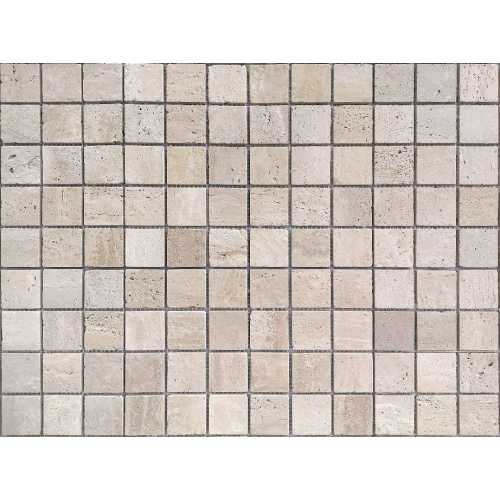 Фото Мозаика из натурального камня Caramelle Travertino Beige MAT 48х48 (305х305х7 мм)