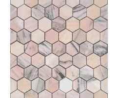 Мозаика из натурального камня Caramelle Pietrine Hexagonal Rosa Salmone POL hex 40х23 (292х289х7 мм)