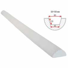 Полубревно декоративное Arno decor рустик, 50х100мм Белый, длина 1 метр