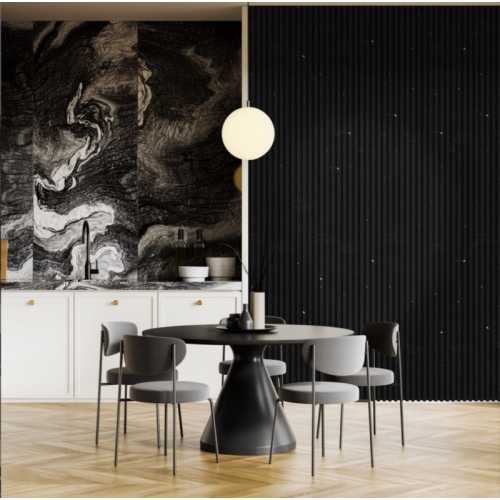 Фото Стеновые панели ПВХ Legno Имперский черный, 166*24*2750 мм