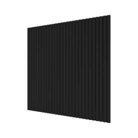 Стеновая панель квадратная МДФ Ликорн - Полосы, Черный, 500*500*8 мм (4 шт)