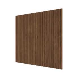 Стеновая панель квадратная МДФ Ликорн - Полосы Орех темный, 500*500*8 мм (4 шт)