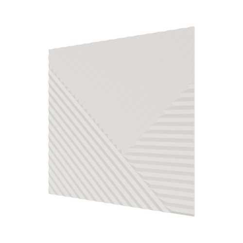 Фото Стеновая панель квадратная МДФ Ликорн - Пирамида, Белый, 500*500*8 мм (4 шт)