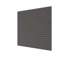 Стеновая панель квадратная МДФ Ликорн - Пирамида, Графит, 500*500*8 мм (4 шт)