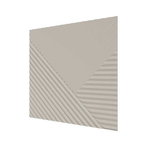 Фото Стеновая панель квадратная МДФ Ликорн - Пирамида, Слоновая кость, 500*500*8 мм (4 шт)