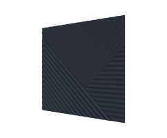 Стеновая панель квадратная МДФ Ликорн - Пирамида, Темно-синий, 500*500*8 мм (4 шт)