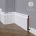 Маленькое фото Белый плинтус напольный МДФ Madest Decor модель 02-100-22 крашеный (100х22х2400 мм)