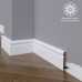 Маленькое фото Белый плинтус напольный МДФ Madest Decor модель 06-064-10 крашеный (64х10х2400 мм)