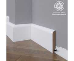 Белый плинтус напольный МДФ Madest Decor 10-100-18 крашеный (100х18х2400 мм)