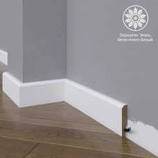 Белый плинтус напольный МДФ Madest Decor 19-054-10 крашеный (54х10х2400 мм)