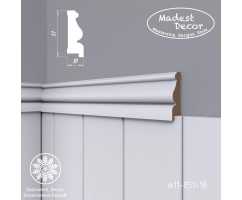 Белый молдинг MDF крашеный 11-051-18 Madest Decor для панелей