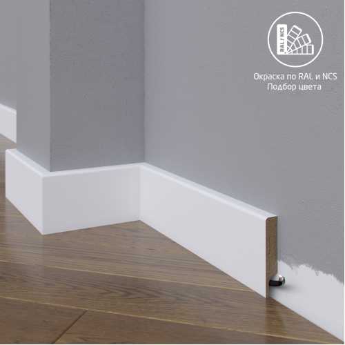 Фото Плинтус напольный МДФ Madest Decor модель 09-064-10 крашеный по RAL/NCS (64х10х2400 мм)