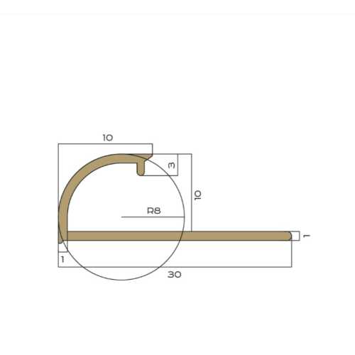 Фото Профиль для плитки внешний латунь 10 мм Neexy PVL17-05 Антик медь светлая, 2.7 метра
