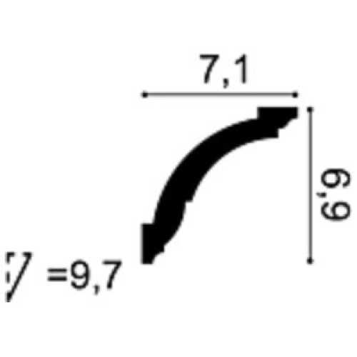 Фото Карниз под покраску из дюрополимера Orac decor CX101 (69х71х2000 мм)