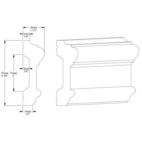 Фото Молдинг под покраску, гибкий Orac decor P9010 Flex из полиуретана (91*30*2000)