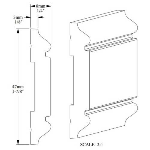 Фото Молдинг под покраску Orac decor PX144 из дюрополимера (47*8*2000)