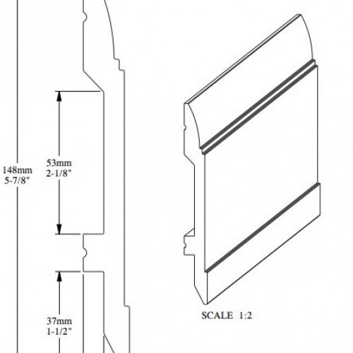 Фото Плинтус широкий, под покраску гибкий Orac decor SX104 Flex (150*17*2000)