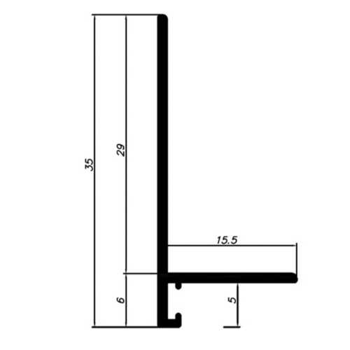 Фото Плинтус щелевой Pro Design MINI L 601 Анодированный (35*15.5*2700)