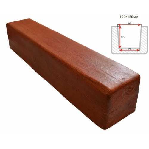 Фото Балка декоративная из полиуретана Arno Decor Модерн 120х120мм Рябина, длина 3м