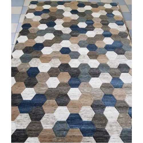 Фото  Ковер Merinos Matrix D579 BEIGE-BLUE 0,80*1,50