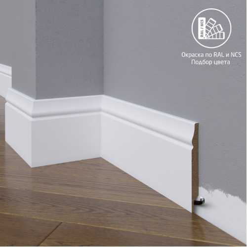Фото Плинтус напольный МДФ Madest Decor модель 04-100-10 крашеный по RAL/NCS (100х10х2400 мм)