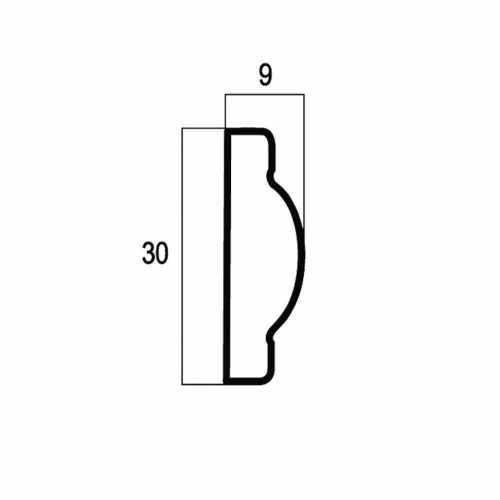Фото Молдинг Cosca Ионики 30 мм, Белый с золотом
