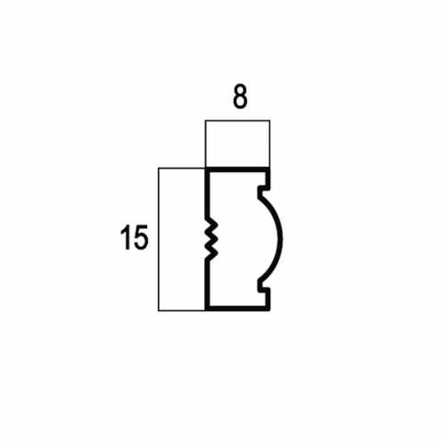 Фото Молдинг Cosca Скандинавия 15 мм, Слоновая кость