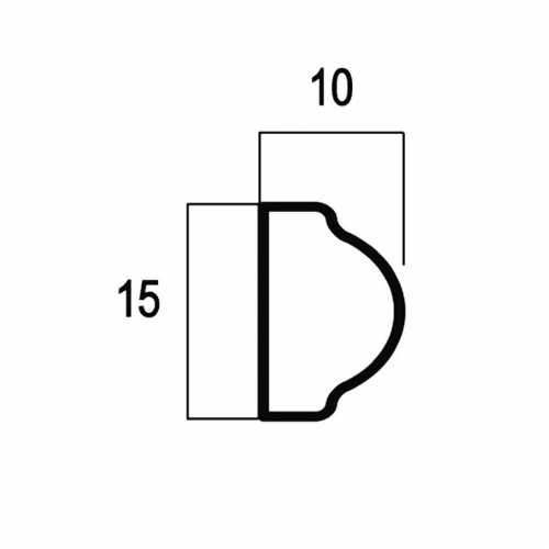 Фото Молдинг Cosca Венский лес 15 мм, Ясень золотистый