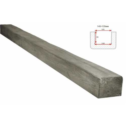 Фото Балка декоративная из полиуретана Arno Decor Модерн 145х120мм Лофт, длина 3м