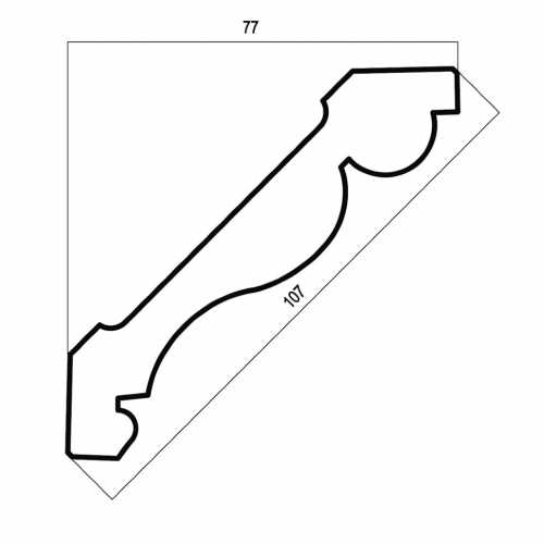Фото Карниз Cosca Антик 107 мм, Античное золото