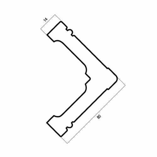 Фото Угол Cosca Антик 80 мм, Серебро