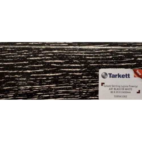 Фото Плинтус напольный шпонированный Tarkett Черно белый (Black or White) 80х20